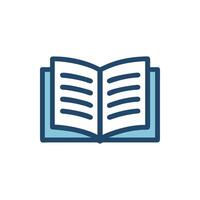 Open book icon in flat design on White Background vector
