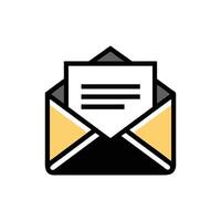 Modern envelope with geometric shapes and creative design vector