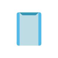 Simple blue clipboard icon on White Background design element vector
