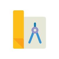 Architectural design project file icon for drafting and planning vector