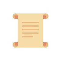scroll of parchment document, isolated on White Background vector