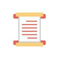 Illustration of Ancient Scroll Document on White Background vector