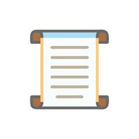 Ancient scroll illustration conveying history, knowledge, and important information vector