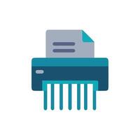 Paper shredder icon illustration for document security and privacy vector