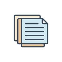 Stylized document stack icon for business or office usage vector