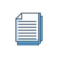 Stack of documents with lines in simple cartoon style vector