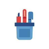Flat graphic icon of pencils in a holder vector