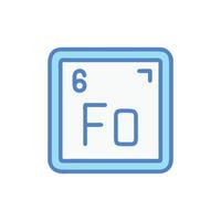 Abstract Chemical Element Symbol in Square Frame Graphic Illustration vector
