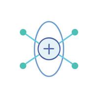 Abstract design of a plus sign with connected circles vector