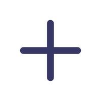 Plus sign graphic element with rounded edges on White vector