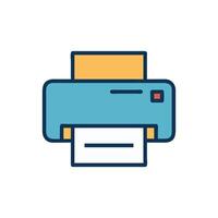 Printer icon on White Background, simple, flat design style vector