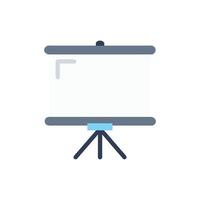 Blank presentation screen on tripod with White Background vector