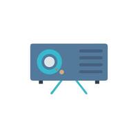 Flat retro projector illustration on White Background graphic resource vector
