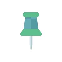 Flat design push pin icon on White Background vector