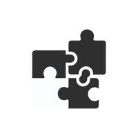 Connected puzzle pieces symbolizing unity teamwork and problem solving vector