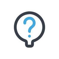 Lightbulb question mark icon business solution concept illustration vector