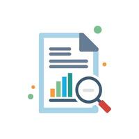 Data analysis and statistics under a magnifying glass illustration vector