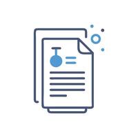 Abstract medical document outline icon with circular elements design vector