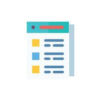 Simple flat illustration of a document with content boxes vector