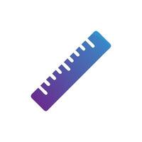 Gradient ruler icon on White Background for design projects vector