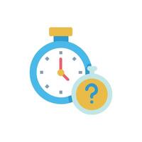 Time Management Question An illustration about solving time problems vector