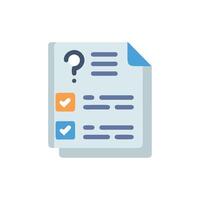 Checklist form with question mark icon graphic vector