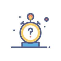 Stopwatch with question mark in modern flat design style vector