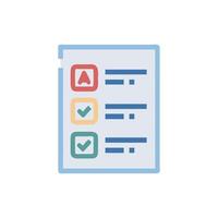 Checklist illustration representing task completion and project management progress vector