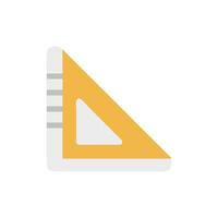 Simple flat design drafting triangle on dark background graphic vector