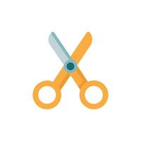 Graphic scissors in flat style on White Background vector