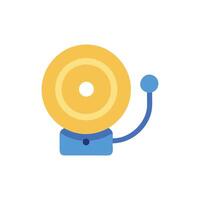 Flat design illustration of school bell on White Background vector