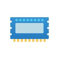 Stylized RAM Memory Module Graphic for Technology Illustrations vector