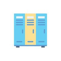 Illustration of three door locker for schools or gyms vector