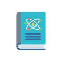 Science textbook illustration featuring an atom and linear elements vector
