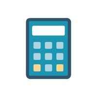 Minimalistic calculator icon with a flat design on White vector