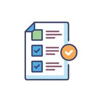 Checklist complete icon representing project success vector