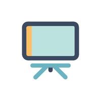 Flat presentation board stands for education and learning concept vector
