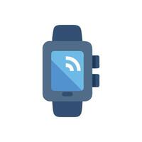 Stylized smartwatch with wifi signal symbol on screen icon vector