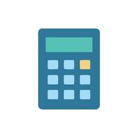 Flat design calculator icon on White Background mathematics tool vector