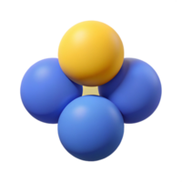 striking intense tropical Abstract character made of three circles. Minimal, flat color, clean lines with Scalable Design. perfect clarity png