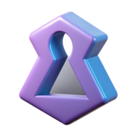exquisite intense industrial Geometric keyhole shape, symmetrical, flat color, crisp edges, with Scalable Design. luxury png