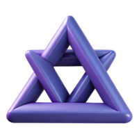 fascinating abstract Interlocking triangles, crisp edges, minimal design, flat color, with Scalable Design. premium png