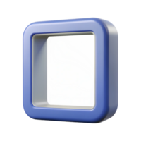 majestic reflective bohemian Square frame with single-weight stroke, crisp edges, flat color, with Scalable Design. professional png