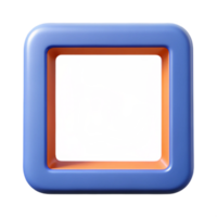 harmonious captivating Square frame with single-weight stroke, crisp edges, flat color, with Scalable Design. luxury png