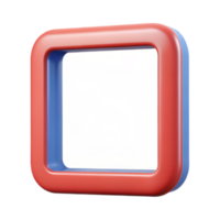 intense fascinating Square frame with single-weight stroke, crisp edges, flat color, with Scalable Design. impeccable png