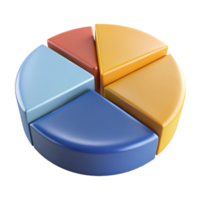 exceptional abstract Pie chart with segment labels. Crisp edges, minimal design, flat color with Scalable Design. masterfully captured png