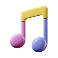 majestic minimalist Music note. Clean lines, single-weight stroke, flat color. Minimal design with Scalable Design. fine detail png