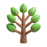 spectacular surreal Tree icon with branching leaves. Symmetrical, single-weight stroke, flat color with Scalable Design. 8K png