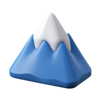 whimsical sumptuous Mountain icon with snow-capped peak. Clean lines, minimal design, with Scalable Design. 8K png