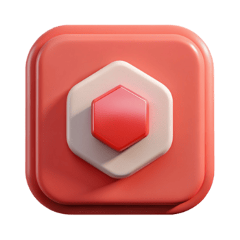 serene organic Stop button icon in a square. Geometric, crisp edges, with Scalable Design. high resolution png